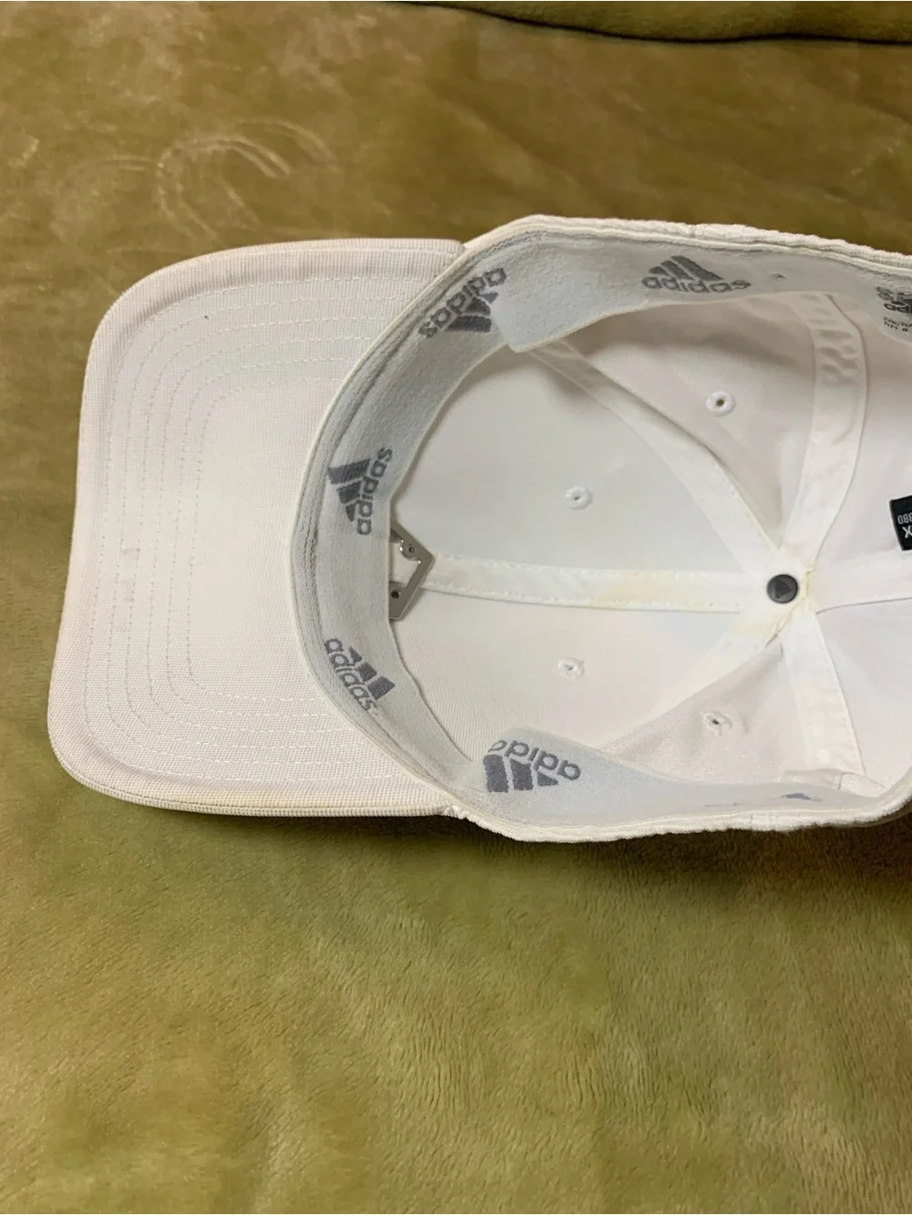 adidas Kids White Cap with Black Logo